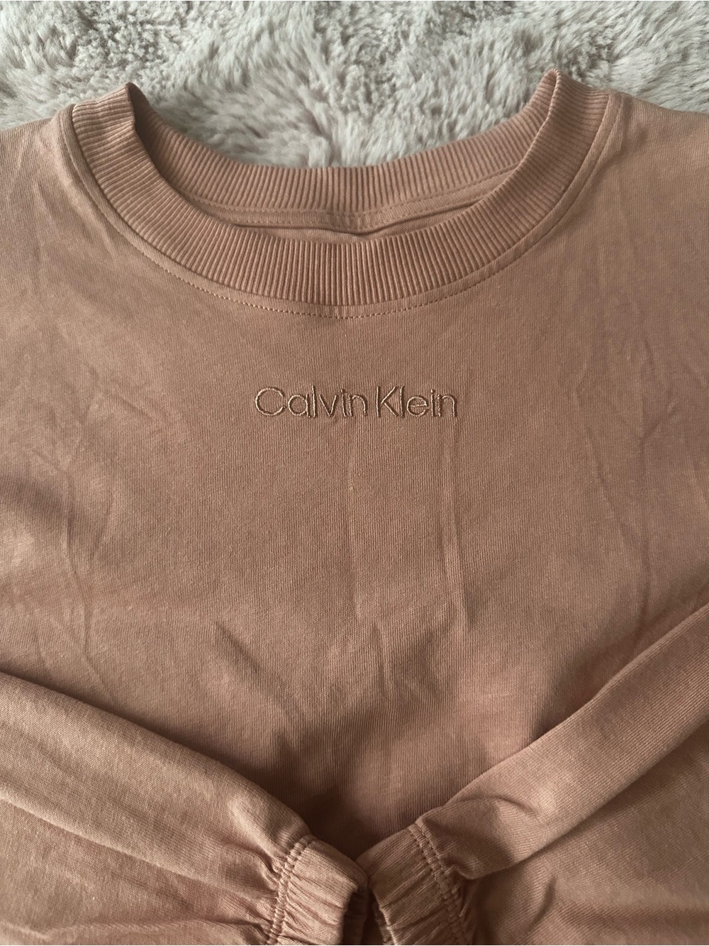 Calvin Klein Women's Crewneck Sweatshirt in Rose Taupe